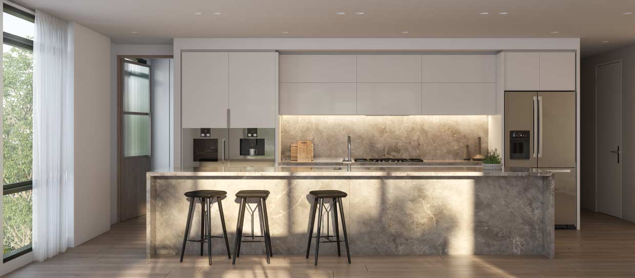 The Mill - Kitchen & Breakfast Bar - Artist Impression